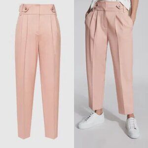 Reiss Pink High-Waisted Trousers